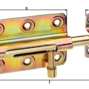 Bolzenriegel mit befestigter Schlaufe