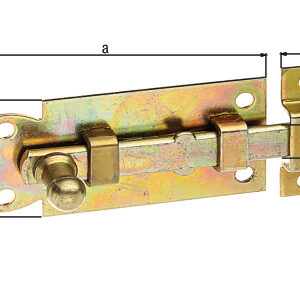 Fensterriegel mit Knopf gerade mit Schlaufe