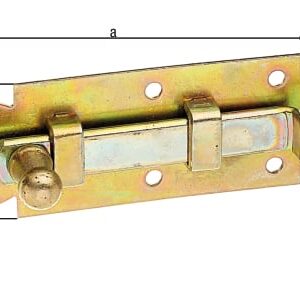 Fensterriegel mit Knopf gekröpft mit Schließblech
