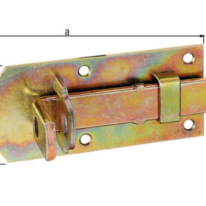 Schlossriegel m.flachem Griff gerade m.Schlaufe