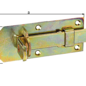 Schlossriegel m.flachem Griff gerade m.Schlaufe