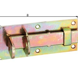 Schlossriegel m.flachem Griff gerade m.Schlaufe