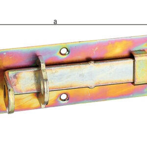Schlossriegel m.flachem Griff gerade m.Schlaufe