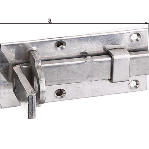 Schlossriegel m.flachem Griff gerade m.Schlaufe