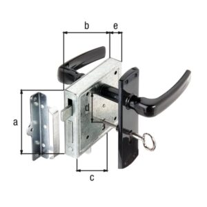 Kastenschloss BB mit Nachtriegel Karte à 1 St.