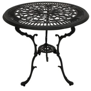 Tisch 70cm rund Aluguss grau-antik