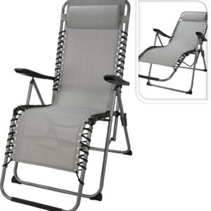 Relaxsessel, Textil, hellgrau