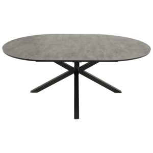 Ausziehtisch rund/oval 140/200x140cm, Alu + ECP anthrazit