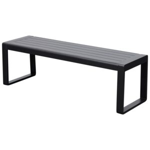 Hockerbank mit Kufengestell 138cm, Aluminium anthrazit