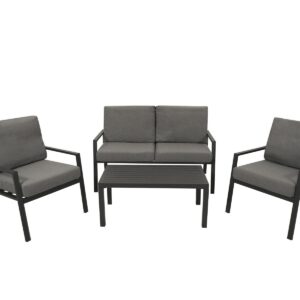 Loungeset 4-teilig Aluminium anthrazit
