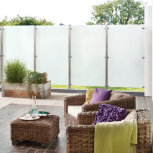 Sichtschutzzaun | VETRO | Dekor 84 | satiniert