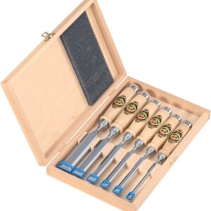 Stechbeitelsatz 6tlg. Holzkasten Kirsche