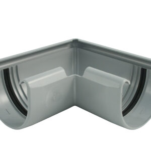 Außenecke 90 Grad für halbrunde Dachrinne