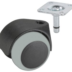 Parkettrolle 50 mm KS-schwarz PVCRad