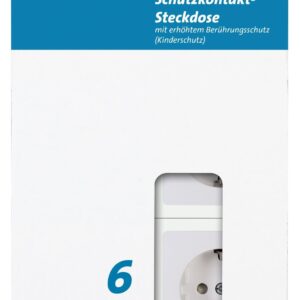 PARIS Schutzkontakt-Steckdose 6 Stück Packung