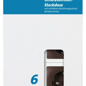 PARIS Schutzkontakt-Steckdose 6 Stück Packung