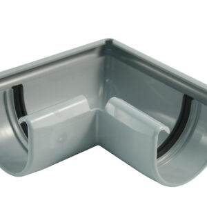 Außenecke 90 Grad für halbrunde Dachrinne