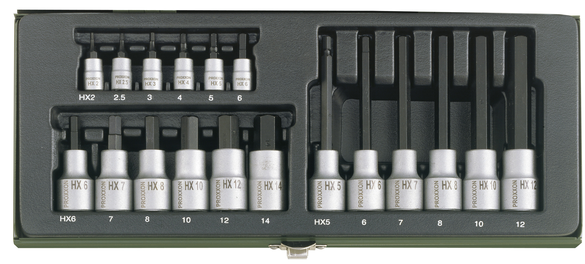 Steckschlüsselsatz Hex 12,7mm 1/2 Zoll und 6,3mm 1/4 Zoll 18