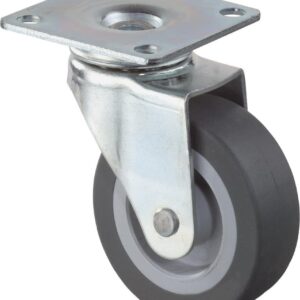 Lenkrolle 50mm 42x42mm Platte,GL,Gummirad F26.050