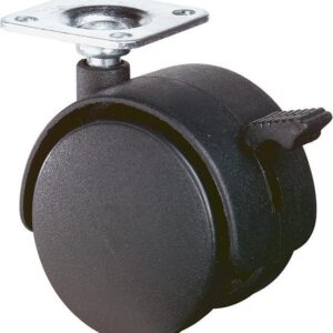 Kst.-Doppelrolle 40mm F8542x42mm Platte m.Festst. F85.040.PL