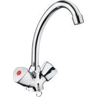 Waschtisch Einlochbatterie LISA mit 2 Griffen chrom