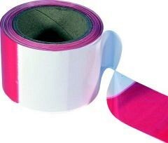 Absperrband 80mm Breite a 100m rot/weiß