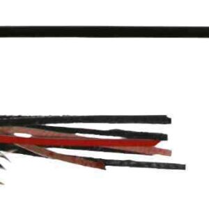 Spielangel mit Lederbändchen und Federn