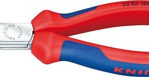 Rundzange verchromt mit Griffen mit PVC-Überzug 140mm KNIPEX