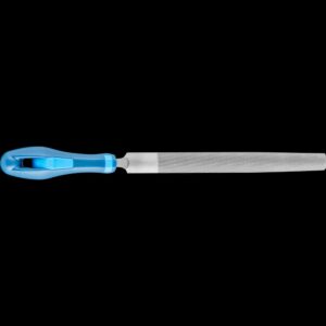 Werkstattfeile Halbrund-Spitz, mit Heft