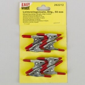 Easy Work Leimzwingenset 8teilig 50mm verzinkt Stahlblech
