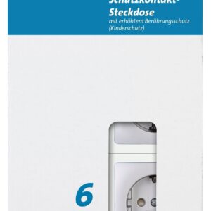 PARIS Schutzkontakt-Steckdose 6 Stück Packung