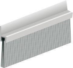 Türbodendichtung alu IBS 50 250cm mit PP Bürste