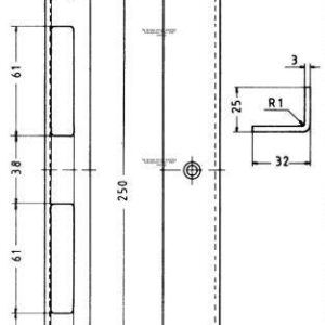 Winkel-Schließblech DIN links Nr. 15-3E hell verzinkt