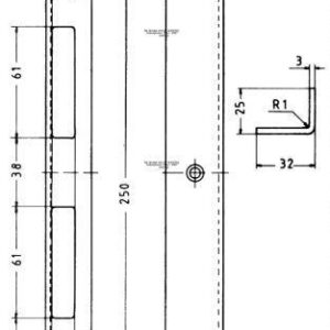 Schliessblech Nr. 15 250 käntig verzinkt