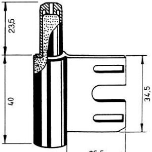Variant-Rahmenteil V8100 WF vernickelt