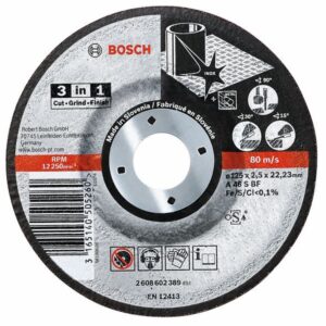 3-in-1-Scheibe 125 x 2,5mm gekröpft