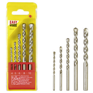 Steinbohrersatz, 5-tlg.,4, 5, 6, 8 und 10mm, C45 Stahl