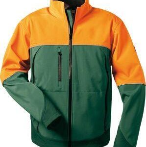 Softshell Forstjacke Sanddorn grün/orange