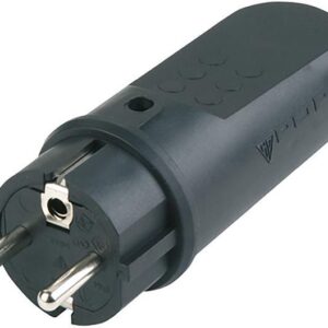 Stecker, Gummi ISO-Einsatz, schwarz