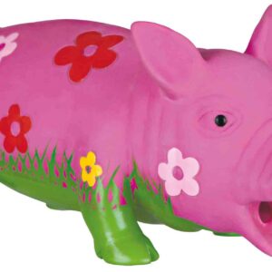 Schwein mit Blumen 20cm