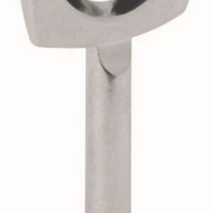 Buntbart-Schlüssel, 65 x 4 mm, Stahl, vernickelt