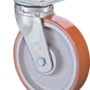 Lenkrolle 150mm RR100.B15Platte,Polyure Guss,KL RR100.C10.150