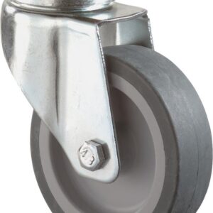 Lenkrolle 100mm,C101 Rückenloch,Gummirad,GL C101.A80.100