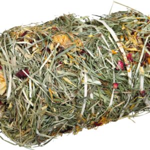 Heuballen mit Blütenmix
