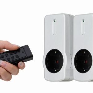 Funk Steckdosen Set 3 PLUS 1 silber