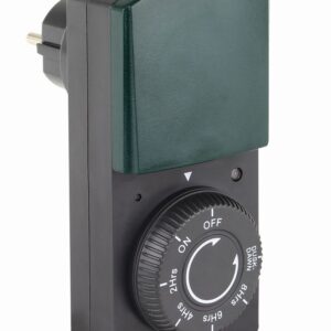 Zeitschaltuhr mechanisch IP44 schwarz/grün