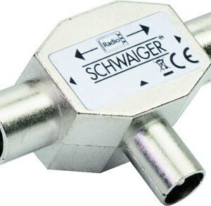 Schwaiger Koax Verteiler 2-fach Rdf. metall