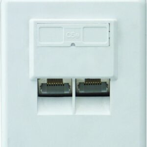 Schwaiger Netzwerkdose CAT 6 UAE 8/8 AP 2-fach