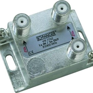 Schwaiger Universal-Verteiler 2-fach silber