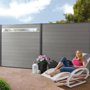 WPC Steckzaun Bohlen Turino, B179xH90cm